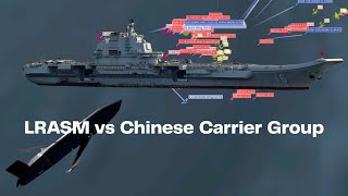 LRASM Missile vs Chinese Navy Carrier Strike Group  CMO [upl. by Halilad]