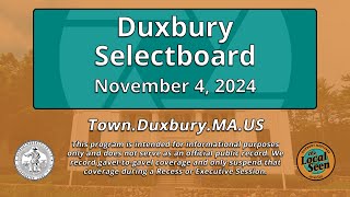 Duxbury Selectboard 1142024 [upl. by Berrie]