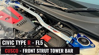 CUSCO FRONT STRUT TOWER BAR  FL5 CIVIC TYPE R [upl. by Germin952]