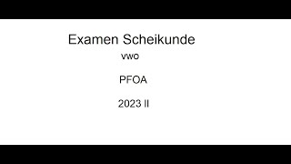 PFOA vwo examen scheikunde 2023 II [upl. by Ahseihs587]