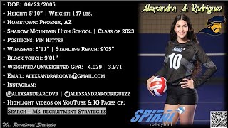 Alexsandra Rodriguez  Pin Hitter  co 2023  2023 Club Highlights MashUp [upl. by Seravaj662]