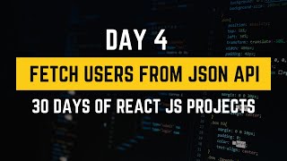 Fetching API Data using axios  30 Days of React JS [upl. by Riana]