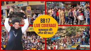 dongri Live Coverage  BB17 Winner Munawar Faruqui Rally bb17 munawarfaruqui [upl. by Nospmas111]