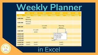 How to Make a Weekly Schedule in Excel  Tutorial [upl. by Oirazan]