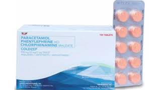 COLDZEP Tablets PARACETAMOL PHENYLEPHRINE HO CHLORPHENAMINE MALEATE [upl. by Olraced]