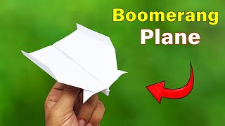 Boomerang Paper Plane  How to Make Boomerang  Longest Flying Plane [upl. by Vijnas]