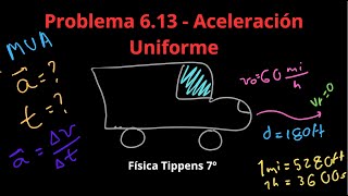 Física Tippens 613  Sección 63 Aceleración Uniforme [upl. by Euhsoj]