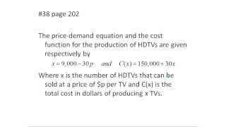 Examples of Using Marginal Analysis  Business Calculus MTH 145 Section 37 [upl. by Donatelli]