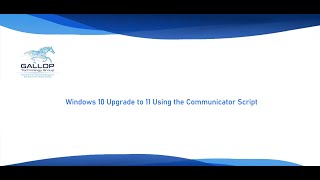 Windows 10 upgrade to 11 Using the Communicator Script [upl. by Sigfrid]