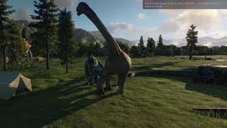 Jurassic World Evolution 2 Indominus Rex vs Every Sauropod [upl. by Lyall]