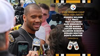 Steelers 2024 Training Camp Player Media Availability July 24  Pittsburgh Steelers [upl. by Ymiaj376]