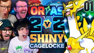 CRAZY RANDOMIZER LUCK • Pokemon ORAS 2v2 Shiny Cagelocke • 01 [upl. by Lehcar167]