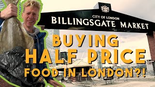 Buying HALF PRICE FOOD at London wholesale markets Visit Billingsgate Smithfield and Spitalfields [upl. by Kippy817]