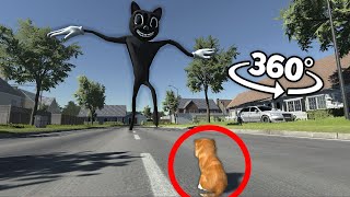 Cartoon Cat 360 VR Video Film 3  Funny Horror Animation [upl. by Corwun]