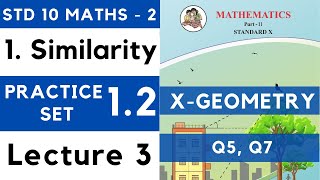 Similarity  Practice Set 12 Lecture 3 SSC Class 10 Geometry  Maths Part 2  Maharashtra 10th [upl. by Tugman]