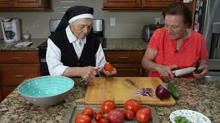 Italian Grandma Makes Tomato Salad with Bread  PANZANELLA [upl. by Dorsy679]