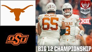 Big 12 Championship Game Oklahoma State Cowboys vs Texas Longhorns  Full Game Highlights [upl. by Claud]