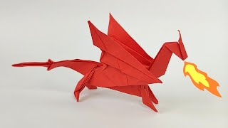 Origami TAILED DRAGON  How to make a paper dragons [upl. by Niatsirhc256]