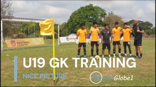 U19 GK TRAINING 1VS1 SHORT LONG BLOCK REACTION AND 2ND BALL goalkeeper goalkeepertraining Coach [upl. by Rogozen]