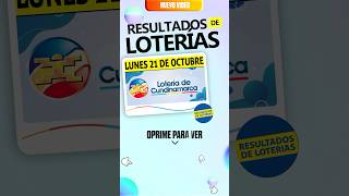 Resultado Lotería de Cundinamarca del 21 de Octubre 2024🤑🍀cundinamarca loteriadecundinamarca [upl. by Nylarahs145]