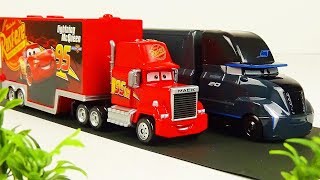 Cars 3 Toys Mack Truck VS Gale Beaufort Race Stop Motion Animation Disney Cars Tomica [upl. by Nnylireg443]