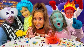 iNSiDE OUT 2 FAMiLY in real life Adley Niko amp Navey trick or treat costumes a Mouse inside House [upl. by Hermosa]