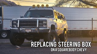 How to replace the steering box on a Squarebody Chevy Super Easy [upl. by Lipkin]