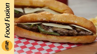 Philly Cheesesteak Sandwich Recipe by Food Fusion [upl. by Linkoski]