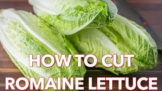 Quick Tip How To Cut Romaine Lettuce  Natashas Kitchen [upl. by Davine315]