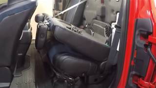 Ford F150 How to Release the Rear Seat Backrest Latch 2015 [upl. by Brander2]