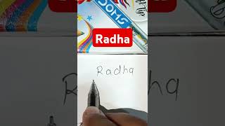 How to write name quotRadhaquot without holding hand [upl. by Leodora]