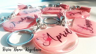 Resin Name Keychain  Bridesmaids NO CRICUT NO SILHOUETTE  RESIN CRAFTS 101  Small Business Idea [upl. by Dove]