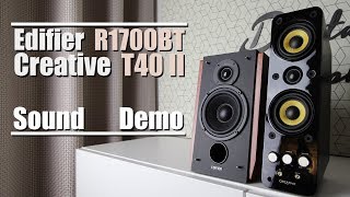 Creative T40 Series II vs Edifier R1700BT  Sound Demo w Bass Test [upl. by Hilarius]