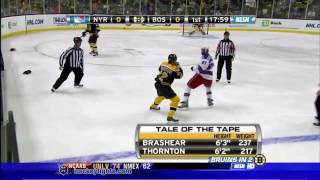 Donald Brashear vs Shawn Thornton Jan 9 2010  NESN feed [upl. by Reich]