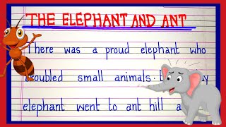 Moral Panchatantra Story in English for Kids 🐘The elephant and the ant 🐜 A short English Story [upl. by Acisey]