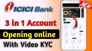 ICICI Bank account opening online  ICICI Bank 3 in 1 account Full Details Features Benefits [upl. by Gibert]