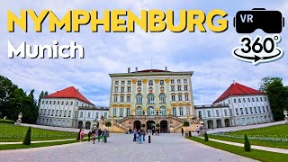 Nymphenburg Palace in 360°  VR 360 travel video Tour of Munichs Royal Park 🥽 [upl. by Buckley]