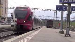 Gare de Romont  11 Avril 2013 [upl. by Alleusnoc]