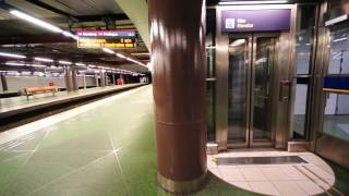 Sweden Stockholm Liljeholmen Subway Station UBahn SMW elevator  going down to platform level [upl. by Fennelly334]