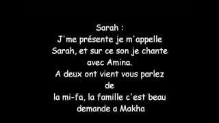 Sarah Amina Chaïma  Ma Famille  Paroles [upl. by Assirolc915]