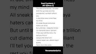 Dead Presidents II JAYZ Verse 2 [upl. by Annoved]