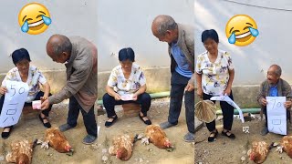 The chicken seller is at a disadvantage！😺😍 Best Funny VideosChinese Funny clipsdaily P 115 [upl. by Twedy]