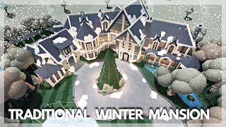 Family Winter Mansion  Tour  Bloxburg House Build [upl. by Myrlene309]