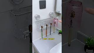 Suction Cup Toothbrush Cup Holder  Movable amp Convenient for Toiletries [upl. by Pierson]