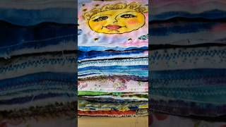 Sewing down sun panels A sun for every week of the year artonyoutube dailyprogress artquilt [upl. by Chicky876]