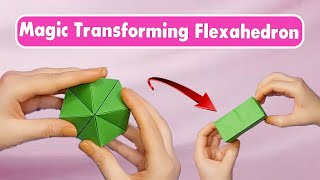 Origami Magic Transforming Flexahedron  How To Make A Paper Magic Transforming Box  Origami Magic [upl. by Antonella]