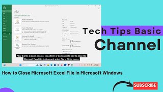 How to Close Microsoft Excel File in Microsoft Windows tips excel exceltips windows [upl. by Desireah408]