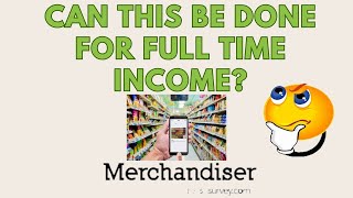 Merchandiser App Full Time Income Is It Possible With Surveycom Choosing Jobs Simple Overview [upl. by Ynelram538]