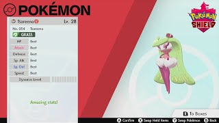 Pokémon Sword amp Shield  How to Evolve Steenee in to Tsareena Six iv Best [upl. by Ahsertal651]