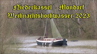 Niederkassel  Mondorf Weihnachtshochwasser 2023 [upl. by Llirret]